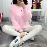 2025 New Sweater Women Wear Imitation Water Stinget Lint Knitted Bottom Shirt To Keep Warm Round Collar Coat Soft On The Head HZ0108