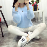 2025 New Sweater Women Wear Imitation Water Stinget Lint Knitted Bottom Shirt To Keep Warm Round Collar Coat Soft On The Head HZ0108
