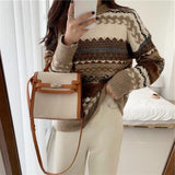 Sweater Women 2025 New Autumn And Winter Easier Vintage Cuffed Lazy Korean Edition Long-Sleeved Knitted Jacket HZ0108