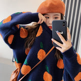 Net Red Lazy Wind Sweet Jacket Sweater Women Loose Outside Wear 2025 Autumn And Winter New Ocean Knitted Shirt Tide HZ0108