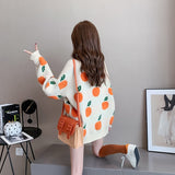 Net Red Lazy Wind Sweet Jacket Sweater Women Loose Outside Wear 2025 Autumn And Winter New Ocean Knitted Shirt Tide HZ0108