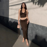 Autumn 2025 New Beauty Strip Deep V Collar Thread Full Of Trendy Fashion Sexy Dress HZ0108