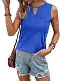 Women's Vest 2025 Lock Hole Collar Sleeveless Summer Business And Leisure Basic Top HZ0108