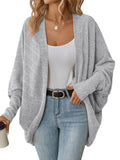Autumn/Winter 2025 New Lady Fashion Bat Sleeve R-Shirt Loose Knitted Coat HZ0108