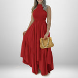 2026 Spring New Women's Sleeveless Elegant Temperament Solid Dress HZ0108