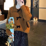 French Spring And Autumn New Sweet Wind Butterfly Soft Sweater Girl Little Fragrance Vintage Knitted Jersey Jacket HZ0108