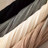 Relaxing High-Waisted Solid-Colored Knitted Broad-Legged Trousers Women's New Korean Version Of The Relaxed Straight Trousers In The Autumn And Winter Of 2025 HZ0108