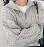 Over-Collar Design Jersey Knitted Jersey Autumn And Winter Women's Long-Sleeved Solid Color Temperament Loose Tops Women's Coat HZ0108