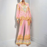 Women's Clothing 2025 Spring New Temperament Elegant Court Style Shirt Trousers New Year's Set HZ0108