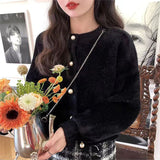 Sweet Little Fresh Marinade Sweater Women's Coat 2025 Autumn And Winter New Loose Knitted Open Shirt HZ0108
