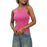 2025 Early Spring Women's Clothing New Old Sports Vest Women Inside And Outside Wearing Street Tattered Sleeveless Spring Tops HZ0108