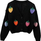 Autumn And Winter New Heavy Industry Hand Embroidery Cardigan Jacket Sweater Female Senior Feel Dongdaemun Korean Women's Design Sense HZ0108