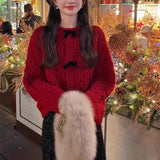 French Spring And Autumn New Sweet Wind Butterfly Soft Sweater Girl Little Fragrance Vintage Knitted Jersey Jacket HZ0108