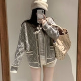 Japanese And Korean College Wind Bump Knitted Jersey Autumn And Winter New Loose Thin Temperament Lazy Sweater Women's Coat HZ0108