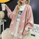 Japanese And Korean College Wind Bump Knitted Jersey Autumn And Winter New Loose Thin Temperament Lazy Sweater Women's Coat HZ0108