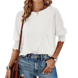 2025 Summer New Fashion Loose Circle Leader Mouth Long Version Of Large-Size T-Shirt Girl HZ0108