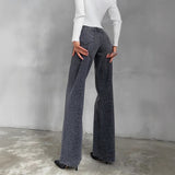 High-End Leopard-Print Jeans Women Spring 2025 New High-Rise Thin High-Grade Straight-Lens Narrow Version Of Trousers Women HZ0108