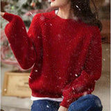 2025 New Sweater Women Wear Imitation Water Stinget Lint Knitted Bottom Shirt To Keep Warm Round Collar Coat Soft On The Head HZ0108