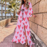 Women's Clothing 2025 Spring New Fashion Printing Loose Ione Temperament Dress HZ0108