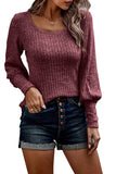 Autumn/Winter 2025 New Lady Pit Grinding Collars Lantern Sleeve Long-Sleeved Top HZ0108