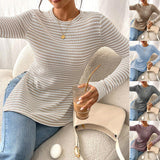 Autumn And Winter 2025 New Lady Fashion Shoulder Repair Fork T-Shirt HZ0108