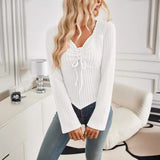 Mid-Winter 2025 New Lady Folding Long-Sleeved Pit Strip Short Top T-Shirt HZ0108
