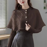 Half-High Collar Knitted Sweater Women's Long-Sleeved Shawl Two Sets Of 2025 Autumn And Winter New Yangmea Flower Bottom Sweater HZ0108