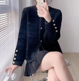 Small Scented Coat Women Spring And Autumn 2025 High-End Famous White Imitation Water Marinade Fashion With Short Sweater Cardigan HZ0108