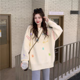 Lazy Wind Cover Sweater Women Loose Autumn And Winter Wear 2025 Women's Cute Knitted Top HZ0108