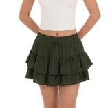 2025 Summer New Lady Tight Belt Anti-Walking Dress Sweet Cake Skirt HZ0108