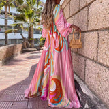 Women's Clothing 2025 Spring New Fashion Printing Loose Ione Temperament Dress HZ0108