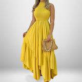 2026 Spring New Women's Sleeveless Elegant Temperament Solid Dress HZ0108