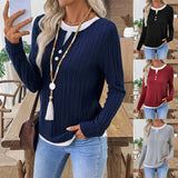 Autumn And Winter 2025 New Lady Fashion Shoulder Repair Fork T-Shirt HZ0108