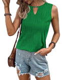 Women's Vest 2025 Lock Hole Collar Sleeveless Summer Business And Leisure Basic Top HZ0108