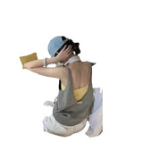 Spice Girls Bare Back Sleeveless Knitted Vest Vest Spring And Summer Design Sense Of Small Loose Lazy Inside Cloth HZ0108