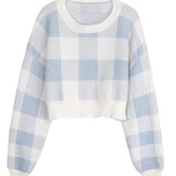 Gentle Lattice Lattice Short Jacket Bottom Sweater In Autumn And Winter New Knitted Knitted Collar Top HZ0108