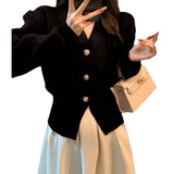 New French Retro Niche V-Neck Short Coat Sweater For Autumn/Winter 2025 HZ0108