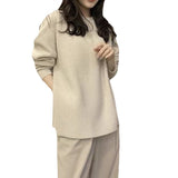 2025 Women's Sweater Women's Autumn And Winter Fashion Jacket Head Open Fork Knitting Jersey Long-Sleeved Temperament Bottoming Autumn Winter HZ0108