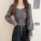 French Minority Collar Hooded Sweater Women 2025 Autumn And Winter Gentle Inside Lazi Design Knitted Bottom Shirt Women HZ0108