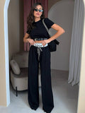 Women's Spring High-End Sleeves Trousers Two Sets Of Fashion Sports Suit Women HZ0108