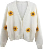 Autumn And Winter New Heavy Industry Hand Embroidery Cardigan Jacket Sweater Female Senior Feel Dongdaemun Korean Women's Design Sense HZ0108