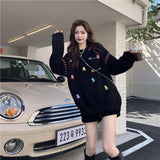 Lazy Wind Cover Sweater Women Loose Autumn And Winter Wear 2025 Women's Cute Knitted Top HZ0108