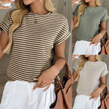 Autumn And Winter 2025 New Lady Fashion Shoulder Repair Fork T-Shirt HZ0108