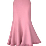 Fishtail Knitted Half-Body Dress Women's Spring And Autumn Winter 2025 New High-Waisted A-Word Bag Hip Pendant Long HZ0108