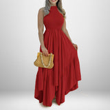 2026 Spring New Women's Sleeveless Elegant Temperament Solid Dress HZ0108