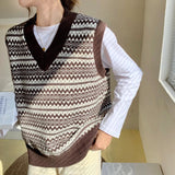 Vintage V-Neck Knitted Vest Women Wear Spring And Autumn Clothes 2025 New Inside The Stacked Small Shoulders HZ0108