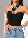 Women's Vest Sling Women 2025 New Inside And Outside Wearing Hottie Design Three-Dimensional Flower Slings HZ0108