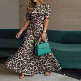 Autumn 2025 New Women's Sexy Round Collar Blouse High-Waist Broad Leg Trousers Fashion Casual Set HZ0108