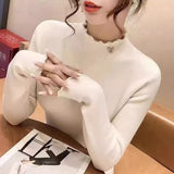 Half-High Water Velvet And Velvet Sweater Women's Autumn And Winter Thick 2025 New Ocean Gas Velvet Top Bottom Shirt HZ0108