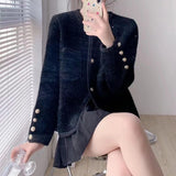 Small Scented Coat Women Spring And Autumn 2025 High-End Famous White Imitation Water Marinade Fashion With Short Sweater Cardigan HZ0108